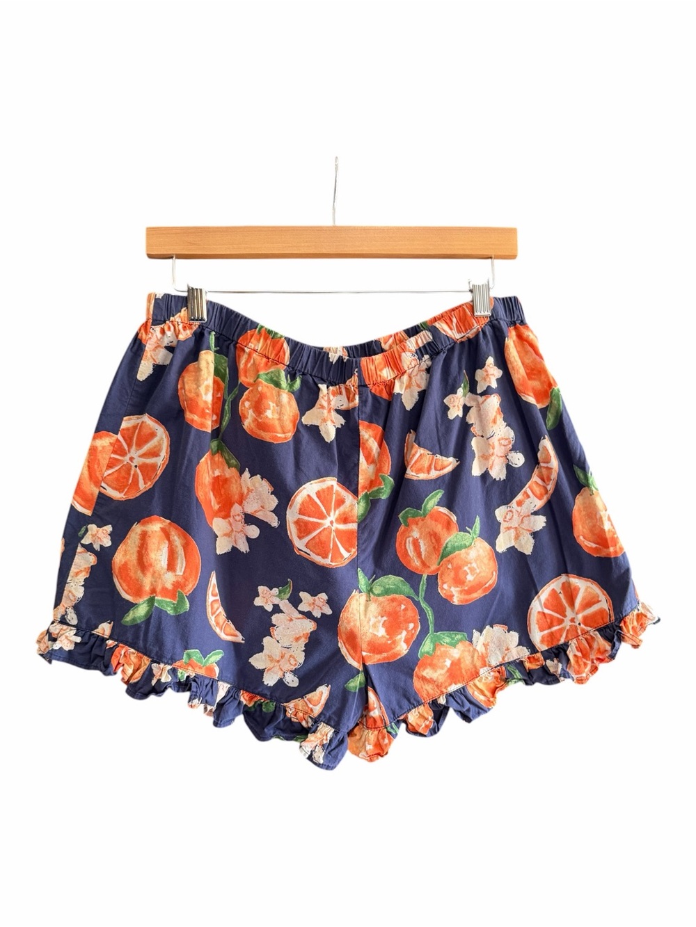THEIR NIBS Cotton Pajamas Shorts and Top Set Blue Orange Fruit L - Picture 6 of 14
